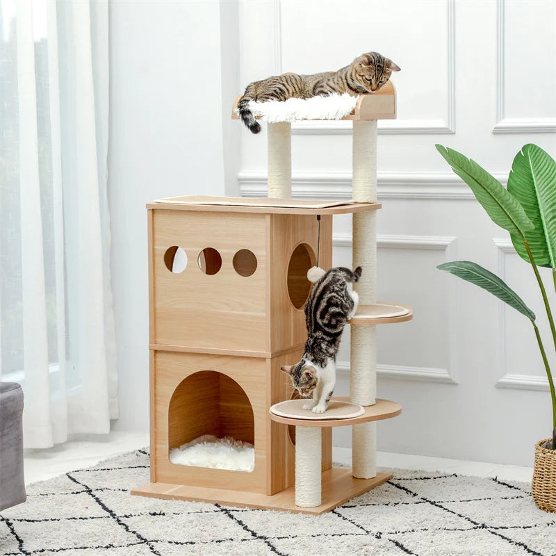Designer cat tree 89 cm – Elegance and comfort for small spaces