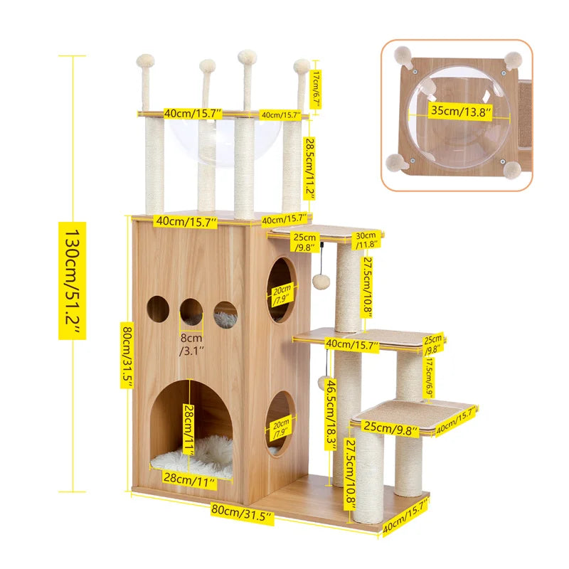 Designer cat tree 89 cm – Elegance and comfort for small spaces