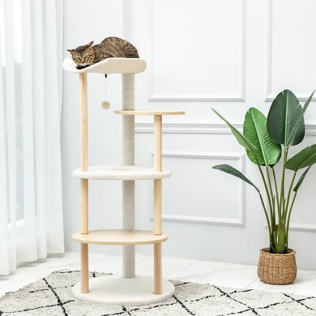 Designer cat tree 89 cm – Elegance and comfort for small spaces