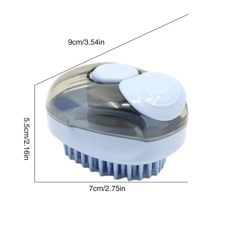 Dog and cat bath brush: soft coat, relaxing massage