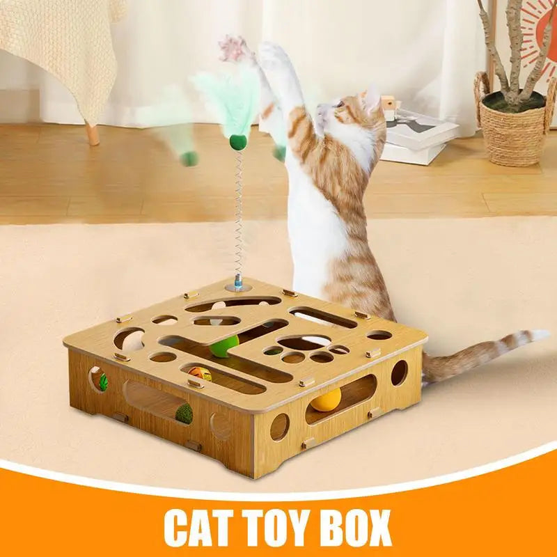 Wooden cat puzzle toy: mental awakening, endless play