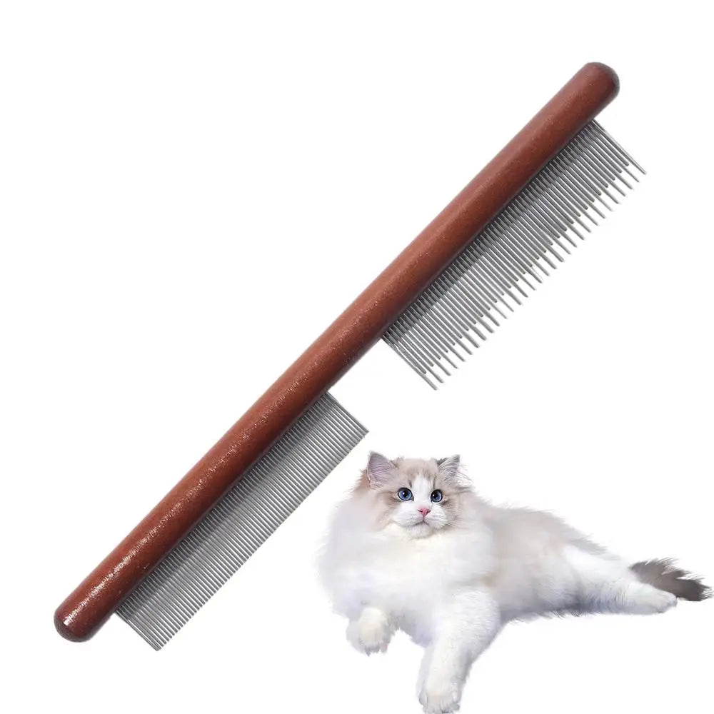 Wooden flea comb for dogs and cats for soothing care