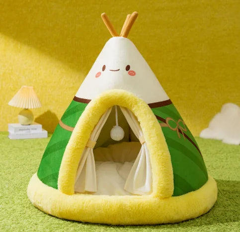A soft winter shelter, designed for cats and small dogs