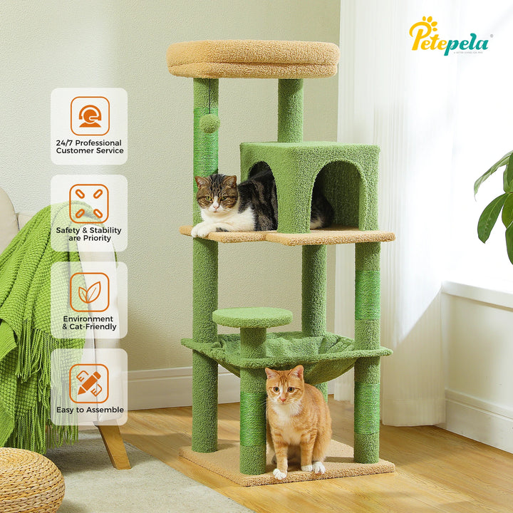 Cocoon Tower for Sensitive Cats – Calming Hammock &amp; Condo