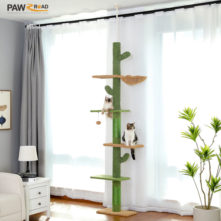 The Cactus Cat Tree – 5 Levels, Hammock &amp; Amazing Style