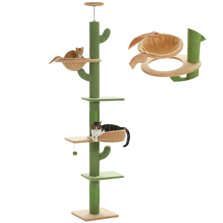 The Cactus Cat Tree – 5 Levels, Hammock &amp; Amazing Style