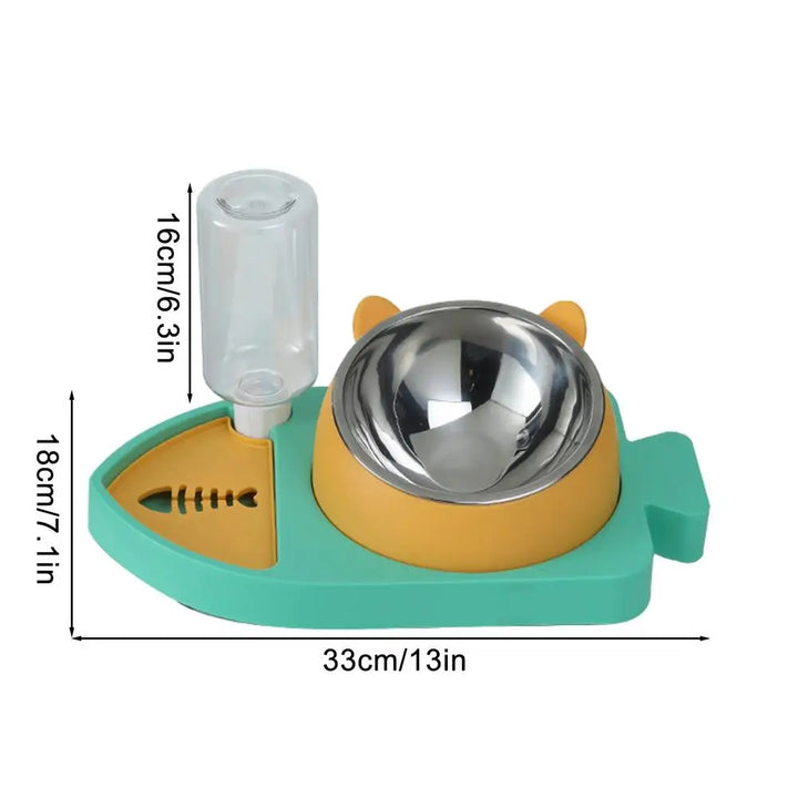 3-in-1 Cat Bowl – Hydrated, Well-Fed, Safe