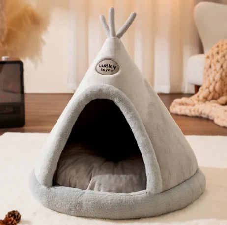 A soft winter shelter, designed for cats and small dogs