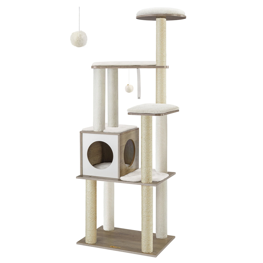 Cat tree 165 cm – Elegant vertical refuge for demanding cats