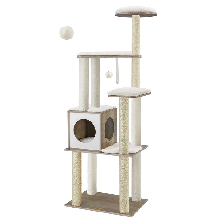 Cat tree 165 cm – Elegant vertical refuge for demanding cats