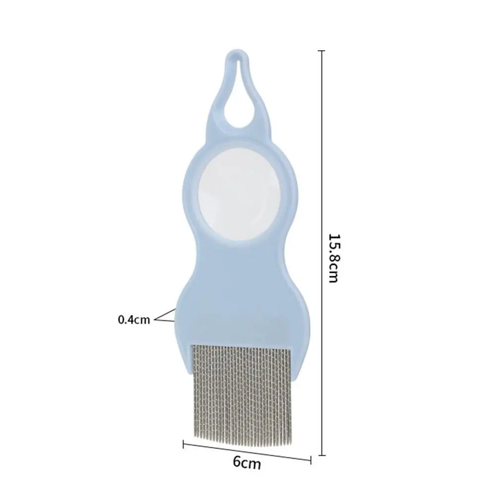 Cat comb with built-in magnifying glass: see better, love more
