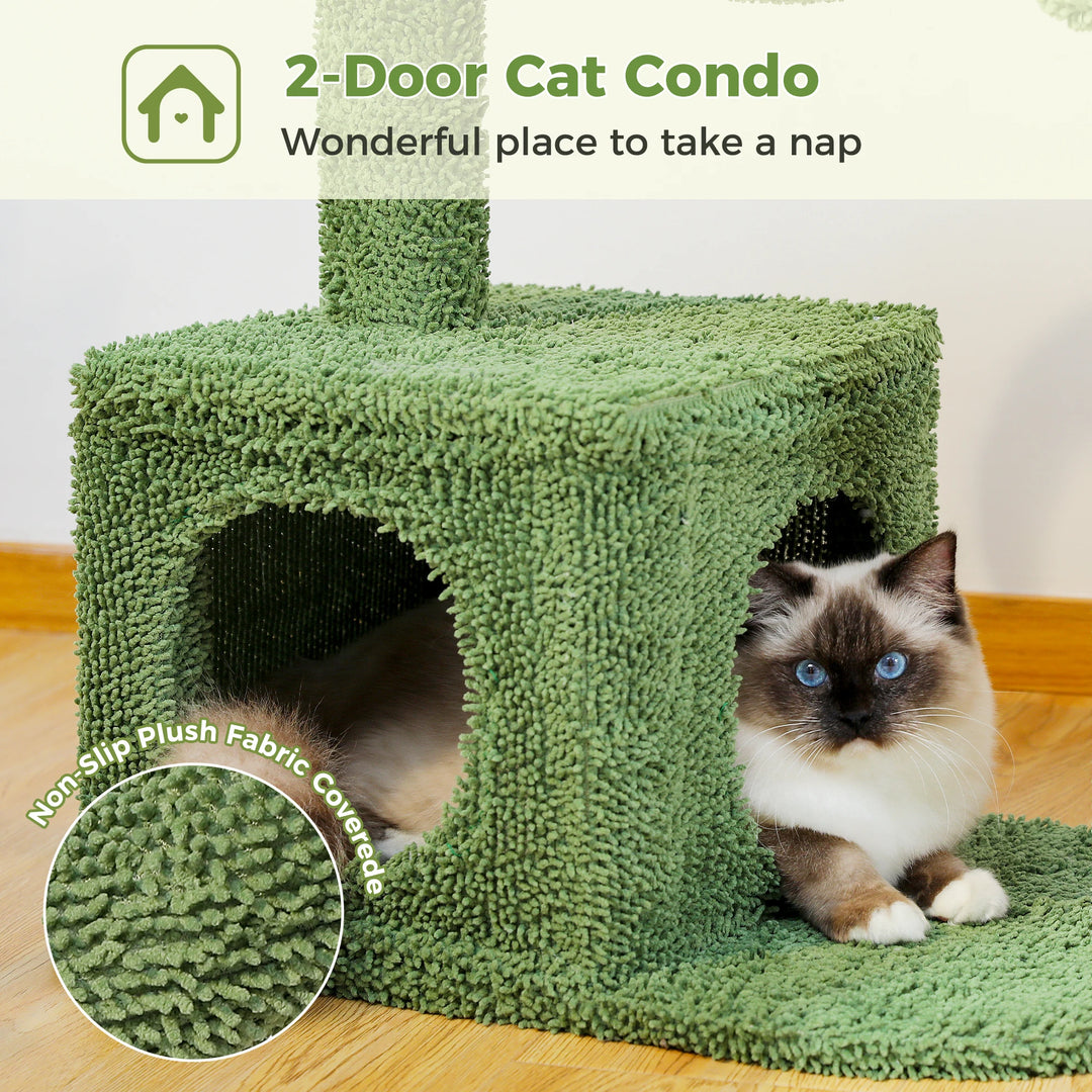 Compact Cactus Cat Tree – Smart Comfort for Small Spaces