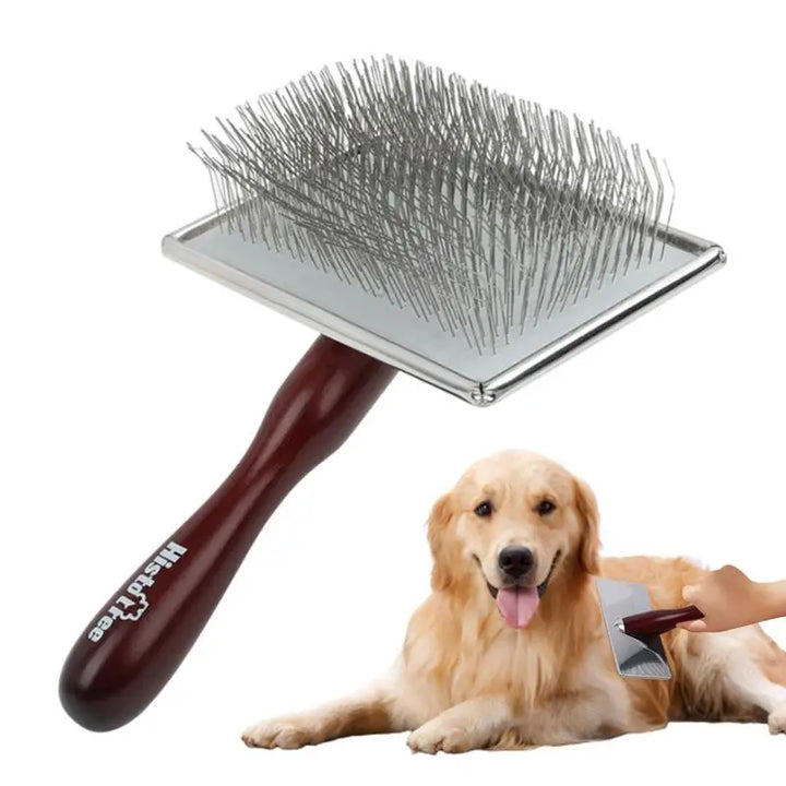 Wooden dog and cat brush comb: calm and friendly care