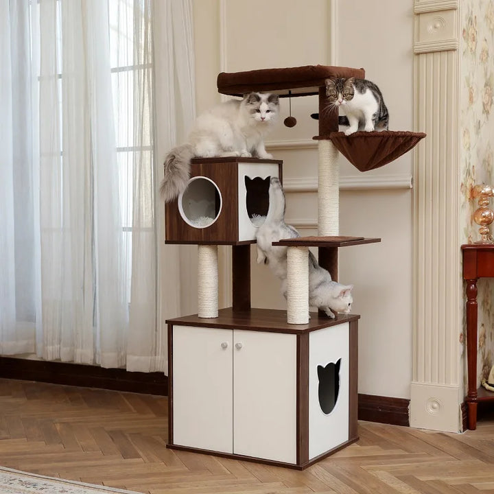 Designer cat tree 89 cm – Elegance and comfort for small spaces