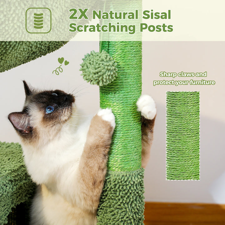 Compact Cactus Cat Tree – Smart Comfort for Small Spaces