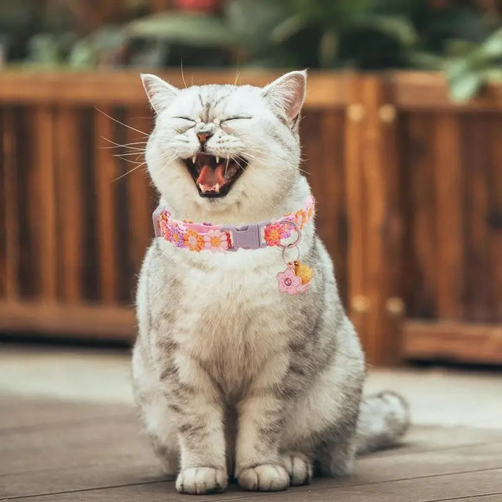 Floral kitten necklace: tenderness, style &amp; complicity
