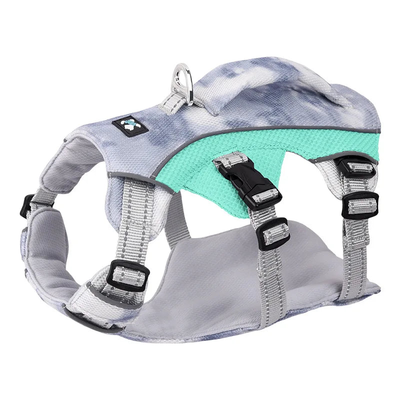 Cooling dog harness: soft anti-pull &amp; continuous freshness