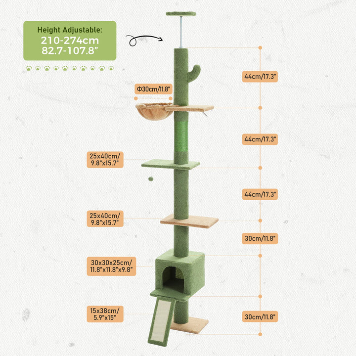 Adjustable Floor-to-Ceiling Cat Tree – Secure Vertical Space