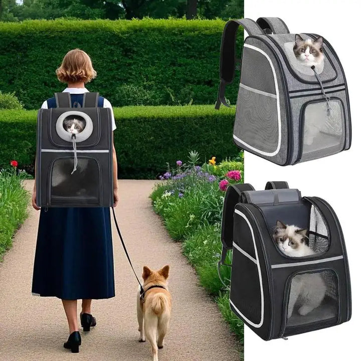 Cat &amp; small dog backpack: comfortable, foldable and always ready to go