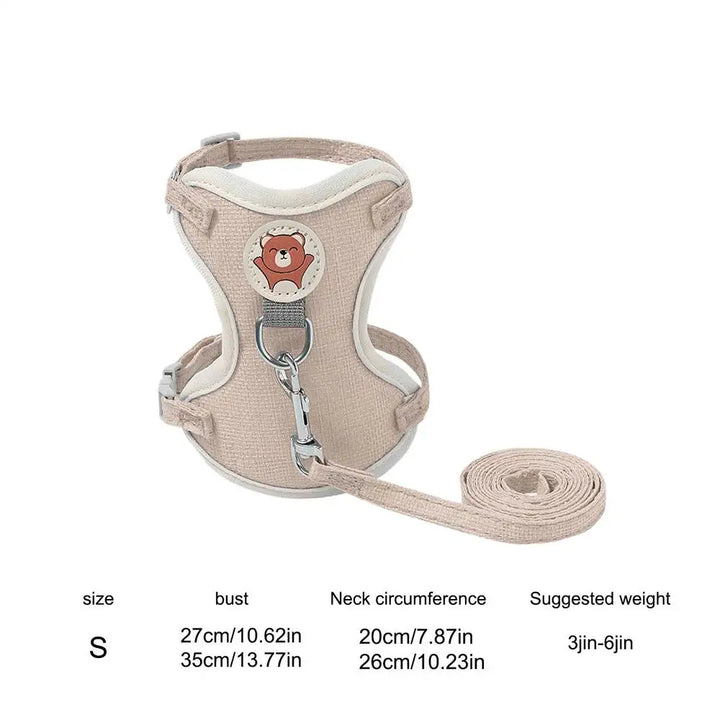 Lightweight, breathable and stylish cat and small dog vest harness