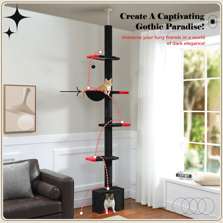 Designer Vertical Cat Tower – Up to 3 Cats, 5 Levels of Freedom