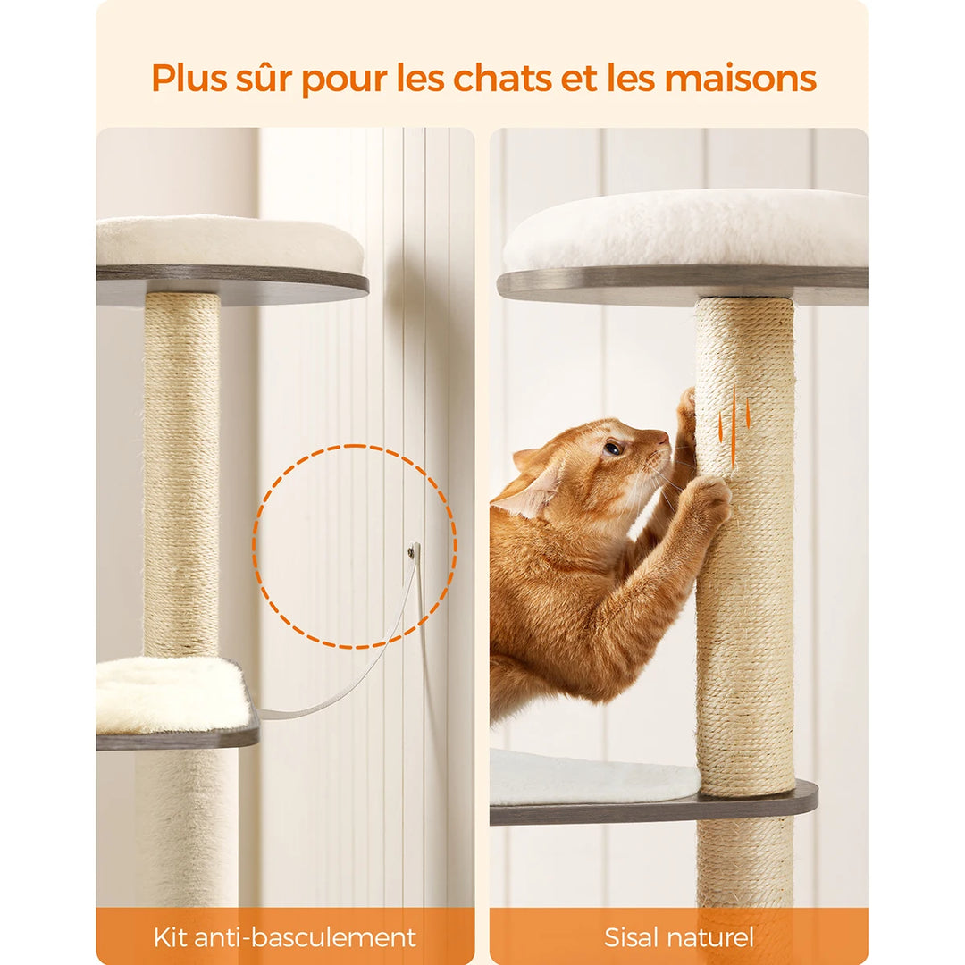 Cat tree 165 cm – Elegant vertical refuge for demanding cats