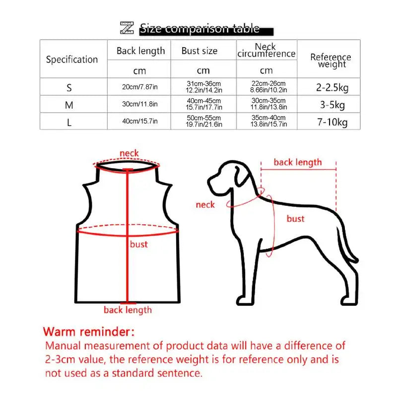 Elegant 4-legged turtleneck coat for small dogs
