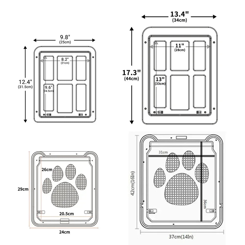 Screen door for cats and dogs, free access without noise