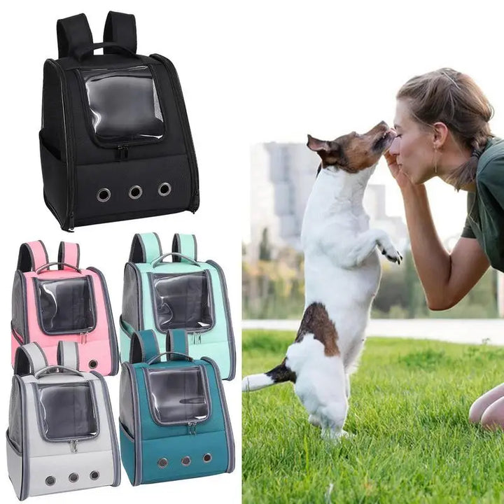 Foldable carrier bag for dogs and cats, secure and lightweight cocoon