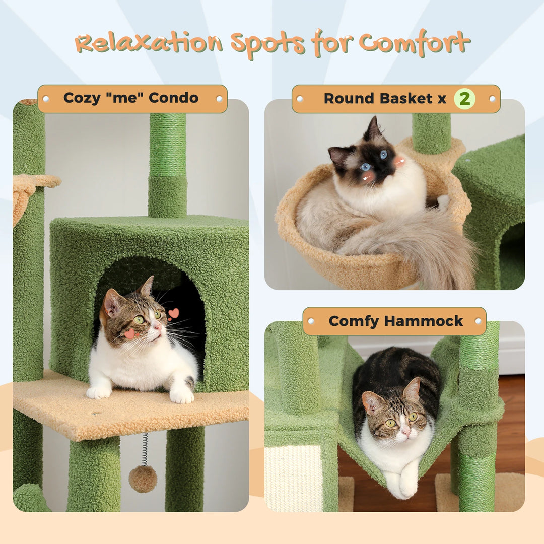 7-Tier Cactus Tree – Hammocks, Condo &amp; Happy Perch