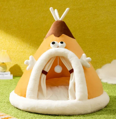 A soft winter shelter, designed for cats and small dogs