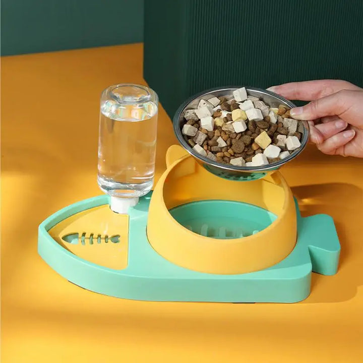 3-in-1 Cat Bowl – Hydrated, Well-Fed, Safe