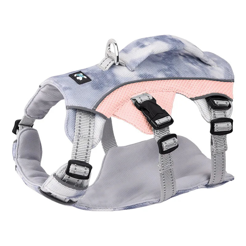 Cooling dog harness: soft anti-pull &amp; continuous freshness