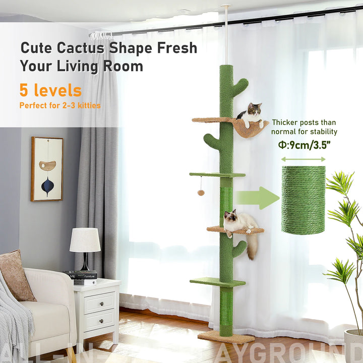 Designer Vertical Cat Tower – Up to 3 Cats, 5 Levels of Freedom