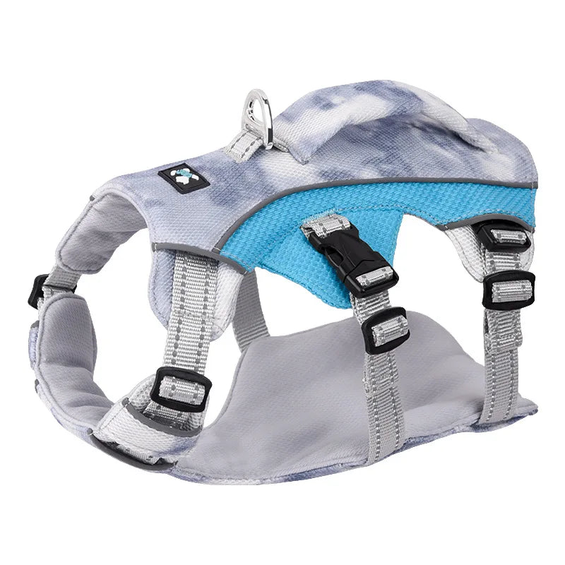 Cooling dog harness: soft anti-pull &amp; continuous freshness