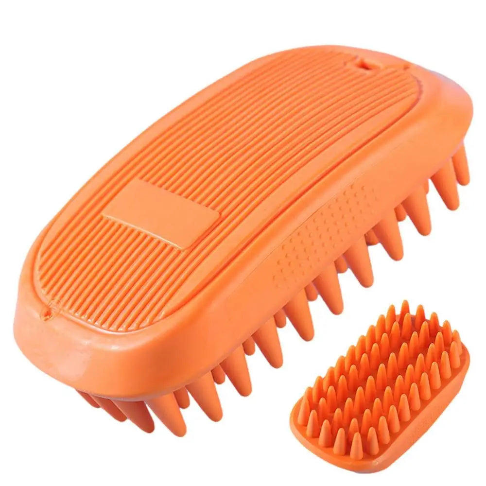 Non-slip dog bath brush: relaxing massage &amp; secure grip