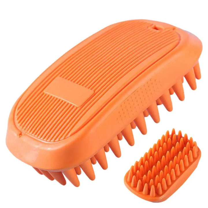 Non-slip dog bath brush: relaxing massage &amp; secure grip