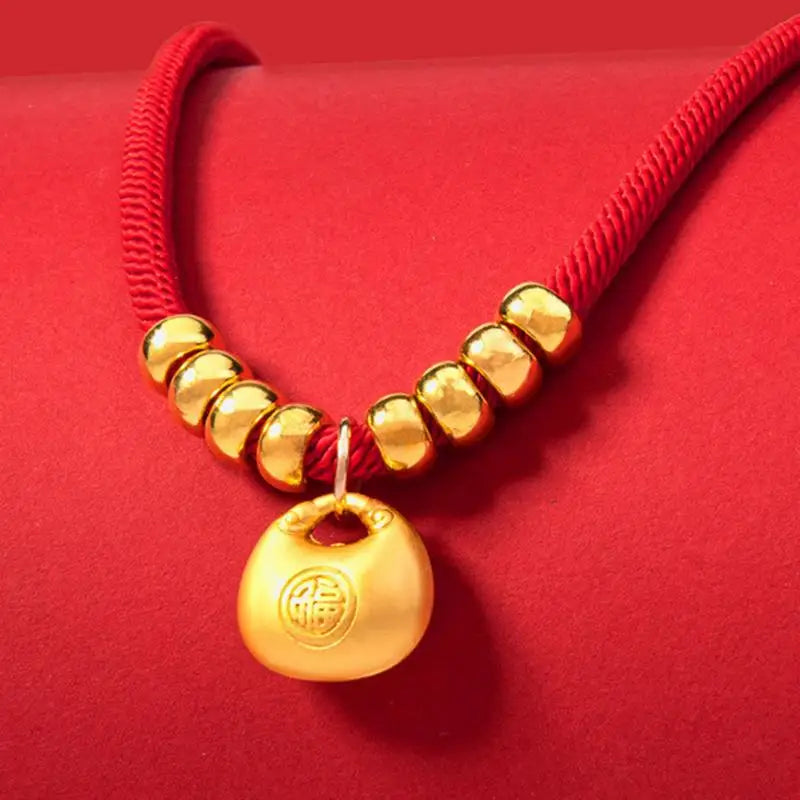 New Year's necklace for dogs and cats: gold ingot, unique keepsake, message of love