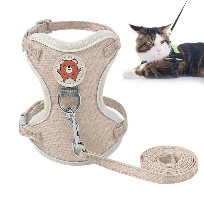 Lightweight, breathable and stylish cat and small dog vest harness