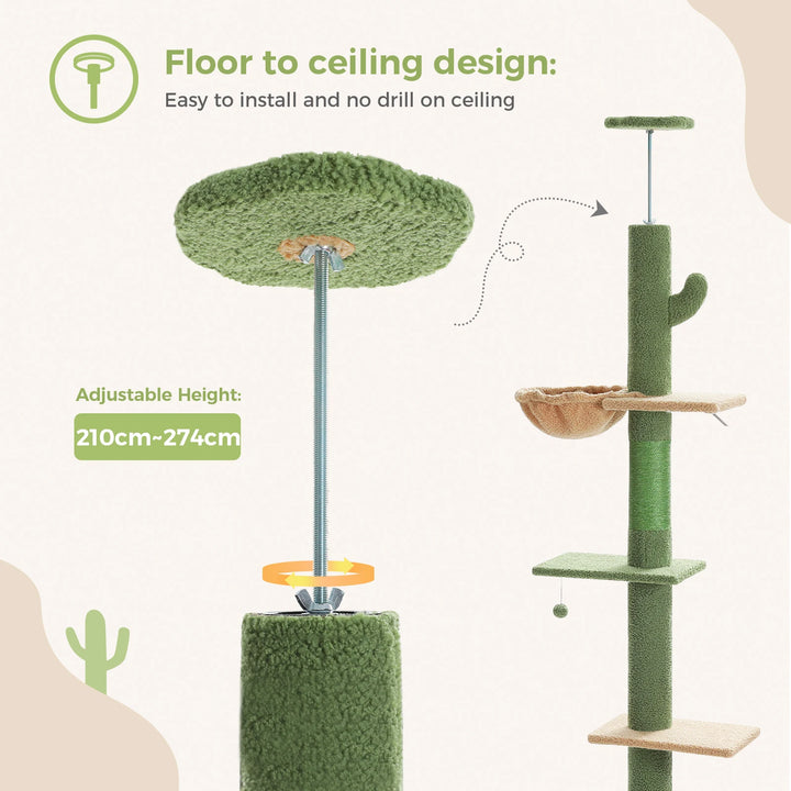Adjustable Floor-to-Ceiling Cat Tree – Secure Vertical Space
