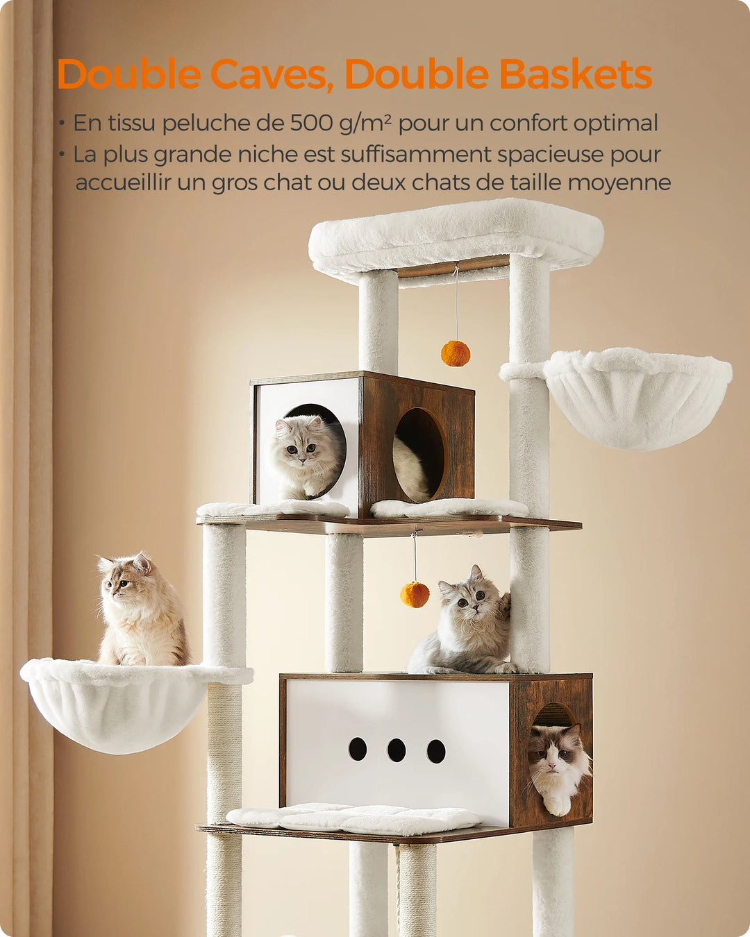 Cat tree 197 cm – A stable haven for several cats