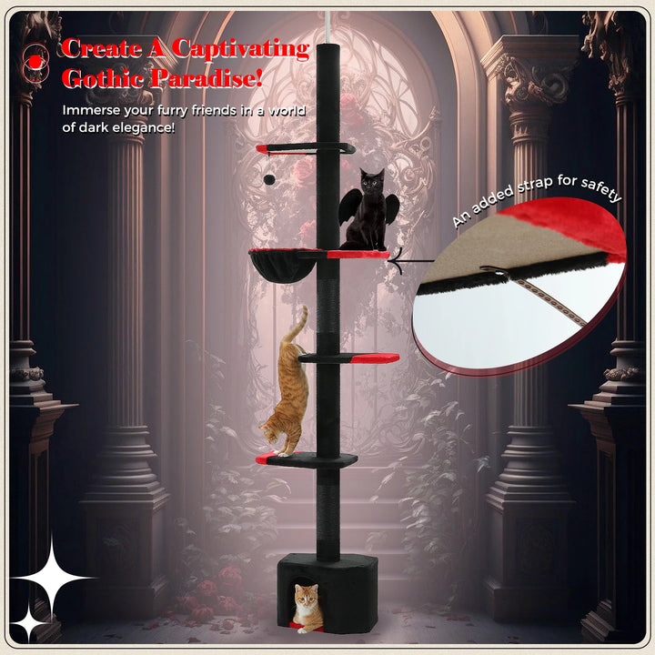 Designer Vertical Cat Tower – Up to 3 Cats, 5 Levels of Freedom