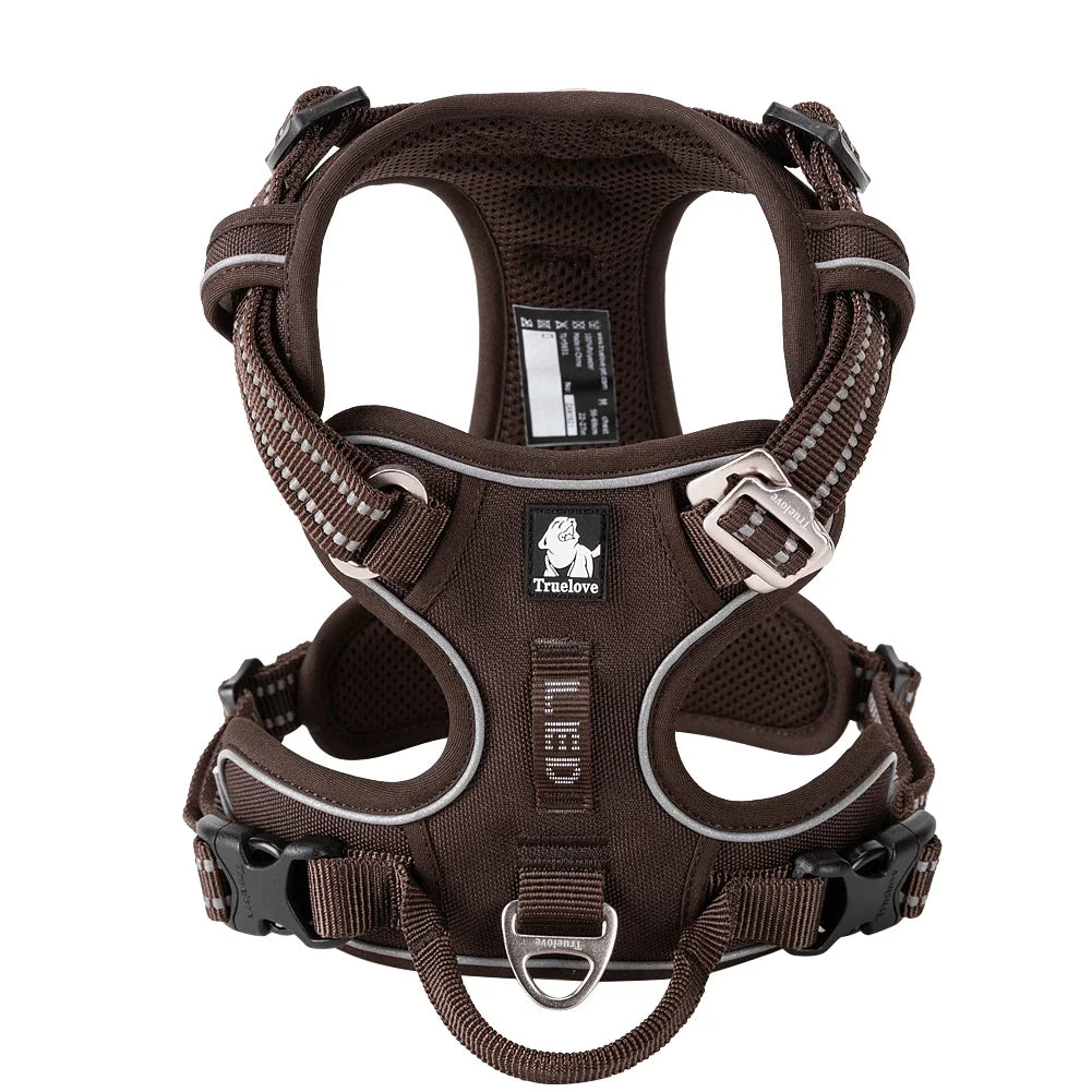 Harnais Réfléchissant Anti-Traction Premium pour Chiens Truelove - HautePattes