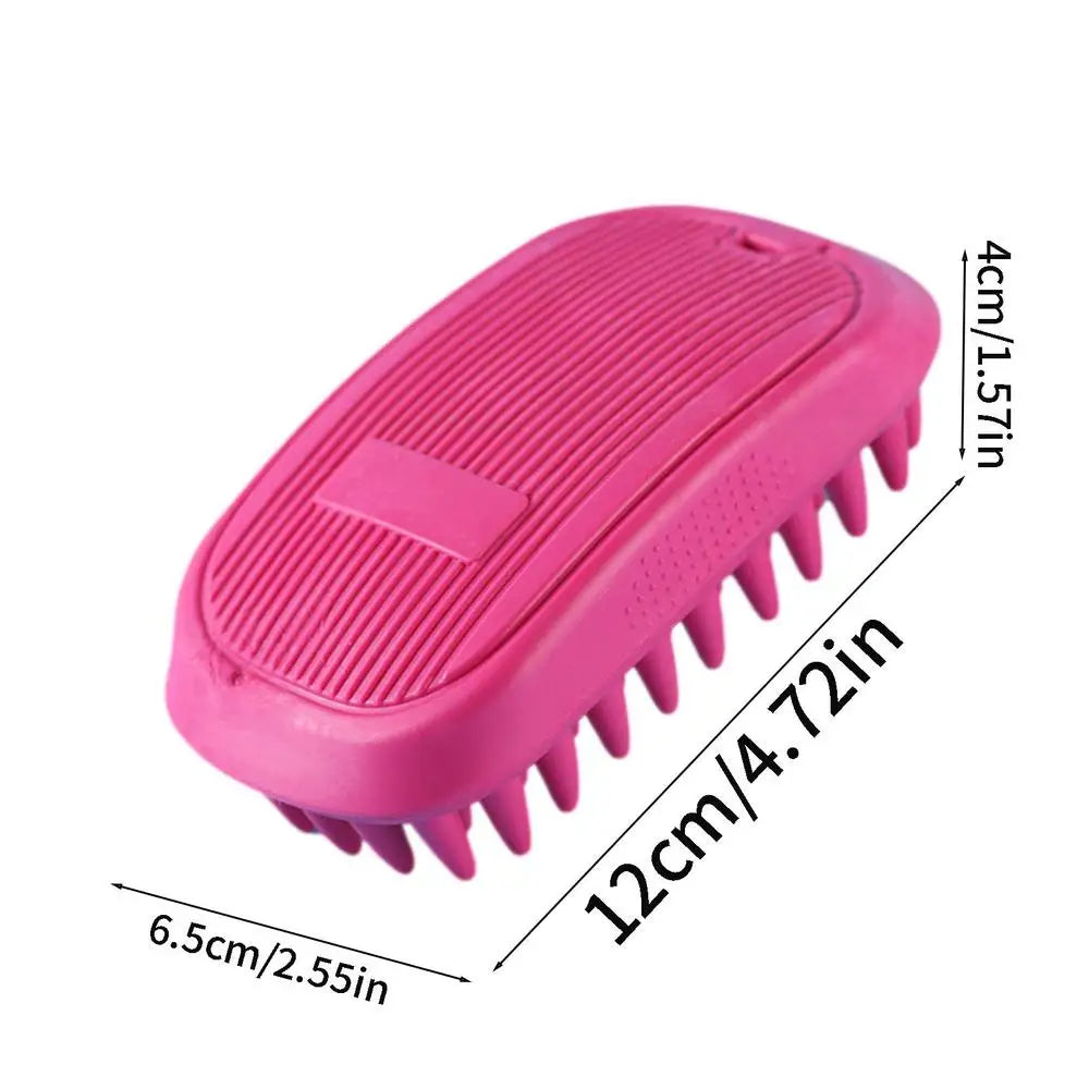 Non-slip dog bath brush: relaxing massage &amp; secure grip