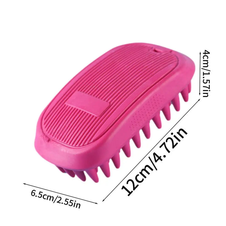 Non-slip dog bath brush: relaxing massage &amp; secure grip