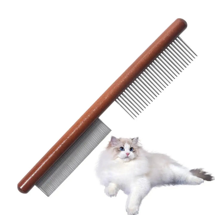 Wooden flea comb for dogs and cats for soothing care