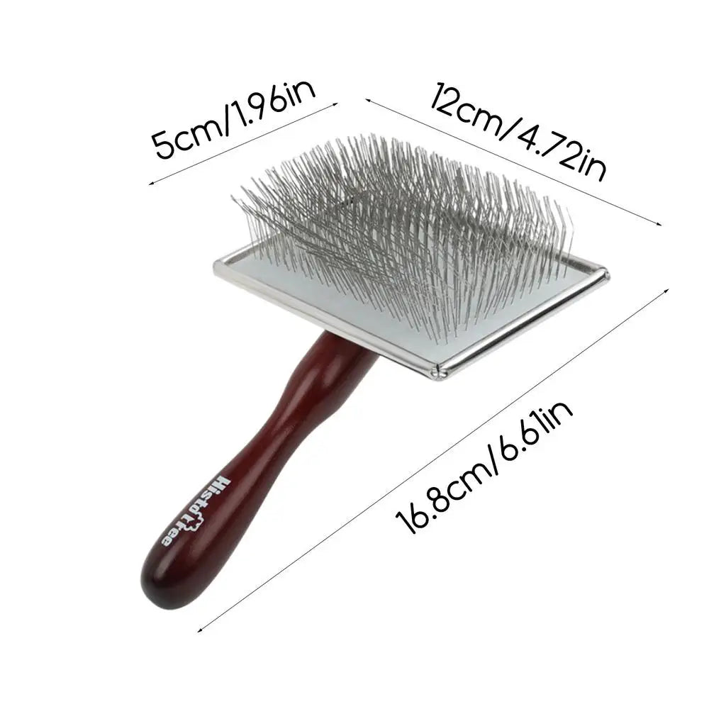 Wooden dog and cat brush comb: calm and friendly care