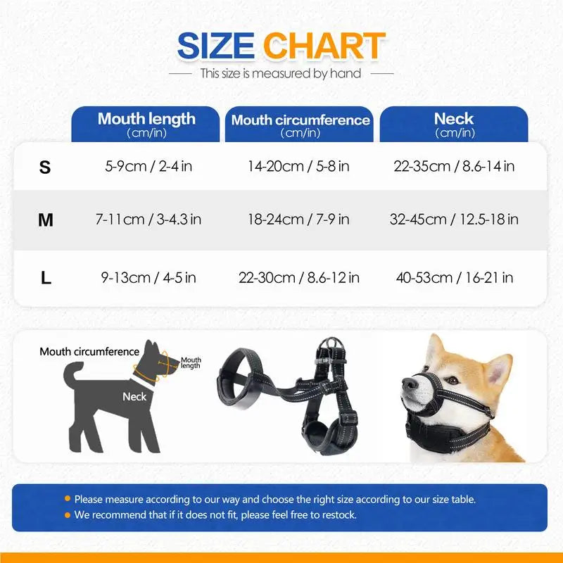 Reflective dog muzzle: nighttime safety &amp; absolute comfort