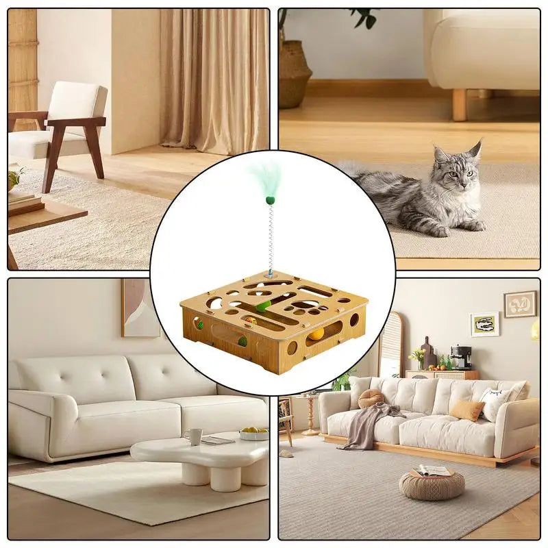Wooden cat puzzle toy: mental awakening, endless play