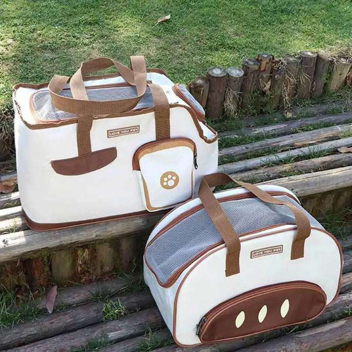Cabin-sized cat and dog carrier for stylish and tender outings